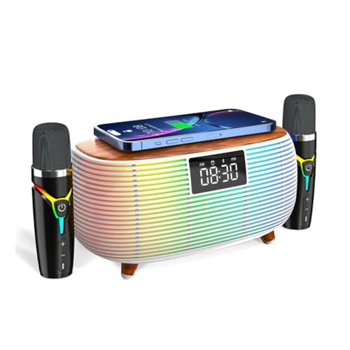 Wrtysully Bluetooth-Lautsprecher, Kabelloses Aufladen, Touchscreen, LED-Atmosphärenlicht mit Mikrofon, Desktop-Audio, Wrtysully Bluetooth-Lautsprecher, Kabelloses Aufladen, Touchscreen, LED-Atmosphärenlicht mit Mikrofon, Desktop-Audio, von Wrtysully