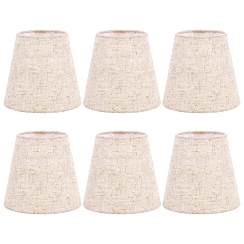 Wrtysully Kleiner Lampen Schirm Clip auf GlüHbirne Set mit 6 für Kandelaberbirnen, Fass Stoff Lampen Schirm für Tisch Kronleuchter Wand Leuchte Wrtysully Kleiner Lampen Schirm Clip auf GlüHbirne Set mit 6 für Kandelaberbirnen, Fass Stoff Lampen Schirm für Tisch Kronleuchter Wand Leuchte von Wrtysully