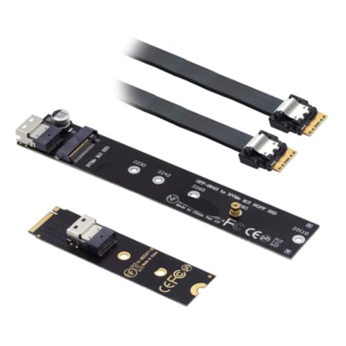 Wrtysully NGFF M.2 NVME M-Key SSD-Verlängerungskabel, Stecker auf Buchse, 40 cm, mit SFF-8654-Anschlussadapter für Mainboard-SSD 2280/22110 Wrtysully NGFF M.2 NVME M-Key SSD-Verlängerungskabel, Stecker auf Buchse, 40 cm, mit SFF-8654-Anschlussadapter für Mainboard-SSD 2280/22110 von Wrtysully