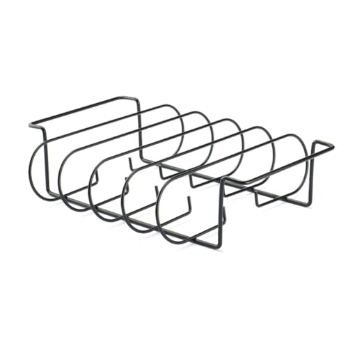 Wrtysully Non-Stick-Edelstahl-Rippengestell zum Grillen, das 4 Rippengestelle für das Grillen Hält. Grillgestelle in Schwarz. Wrtysully Non-Stick-Edelstahl-Rippengestell zum Grillen, das 4 Rippengestelle für das Grillen Hält. Grillgestelle in Schwarz. von Wrtysully