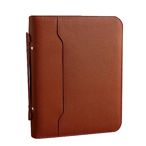 Wrtysully Portfolio-Organizer mit ReißVerschluss, Padfolio-Ordner Aus Leder, Professioneller Business-Ordner, Organizer für/Dokumente () von Wrtysully