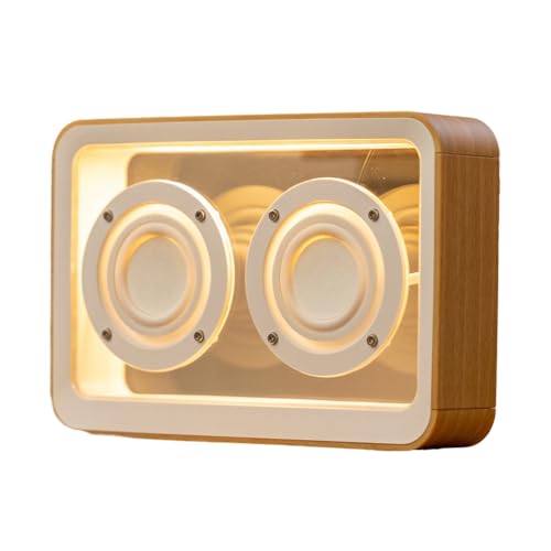 Wrtysully Retro-Bluetooth-Lautsprecher, Transparent, Verbindung, Stereo-Bluetooth-Soundbar, Kabelloser MP3-Musik-Player mit Nachtlicht A von Wrtysully