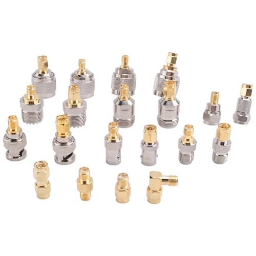 Wrtysully SMA zu SMA BNC N F UHF-Steckverbinder-Kits RF-Adapter 20 Typ, SMA-Buchse zu F-Stecker, SMA-Buchse zu F-Buchse Wrtysully SMA zu SMA BNC N F UHF-Steckverbinder-Kits RF-Adapter 20 Typ, SMA-Buchse zu F-Stecker, SMA-Buchse zu F-Buchse von Wrtysully