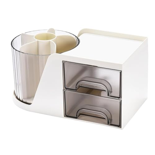 Wrtysully Schreibtisch-Organizer für Den Schreibtisch, Stiftehalter, Kartenhalter für Den Schreibtisch, Make-Up-Organizer, Bürobedarf, Schreibtischzubehör von Wrtysully