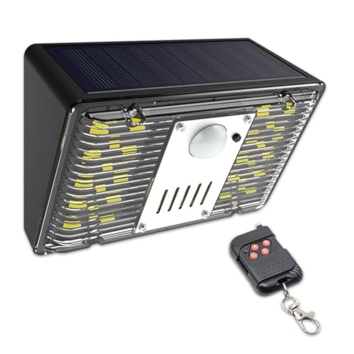 Wrtysully Solarlicht-Alarmlampe, Fernbedienung, Sicherheitsalarm, Bewegungsmelder, Alarmsirene, 129 DB, Detektor für Haus, Außenbereich, Einfache Installation Wrtysully Solarlicht-Alarmlampe, Fernbedienung, Sicherheitsalarm, Bewegungsmelder, Alarmsirene, 129 DB, Detektor für Haus, Außenbereich, Einfache Installation von Wrtysully