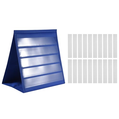 Wrtysully Tabletop Desktop Pocket Chart Tischplatte mit 20-Facher PräMie zum TrockenlöSchen, Desktop Tabletop Teaching Pocket Chart, Beidseitig und Selbststehend (13 X 12) von Wrtysully
