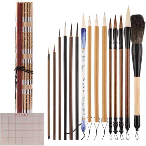 Wrtysully Traditionelle Chinesische Pinsel - Langlebige Chinesische Kunstpinsel, Mehrzweckpinsel zum Zeichnen, Chinesische Pinselmalerei Wrtysully Traditionelle Chinesische Pinsel - Langlebige Chinesische Kunstpinsel, Mehrzweckpinsel zum Zeichnen, Chinesische Pinselmalerei von Wrtysully