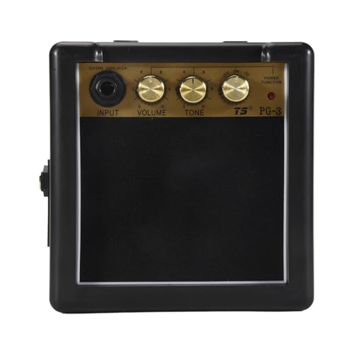 Wrtysully Tragbarer Mini Gitarren Bass VerstäRker Guitarra AMP 5W Lautsprecher Anschnallen Gitarren Teile ZubehöR für Akustische Elektor Gitarre PG-3 von Wrtysully