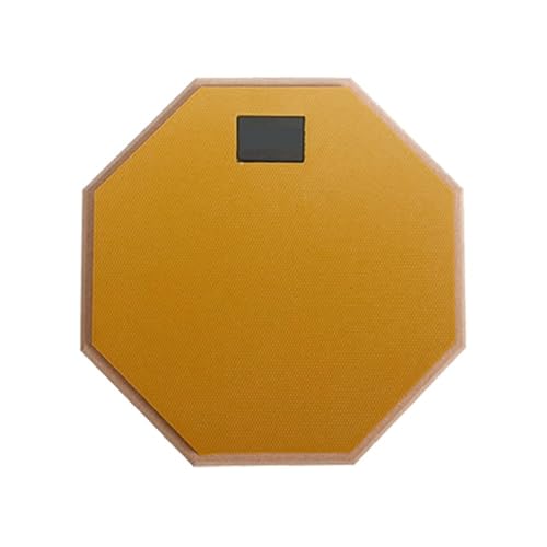 Wrtysully Übungs-Drum-Pad zum Schlagzeugspielen, Doppelseitig, Geräuschlos, Übungs-Drum-Pad, Snare-Übungs-Pad, Gelb von Wrtysully