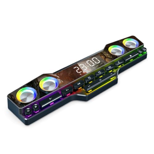 Wrtysully V18 Dazzle Color-Lautsprecher für Zuhause, Desktop, Computer, Spiel, Großer Sound, LED-Farblichter, Gaming-Tastatur, Bluetooth-Lautsprecher, Langlebig, Einfache Installation Wrtysully V18 Dazzle Color-Lautsprecher für Zuhause, Desktop, Computer, Spiel, Großer Sound, LED-Farblichter, Gaming-Tastatur, Bluetooth-Lautsprecher, Langlebig, Einfache Installation von Wrtysully