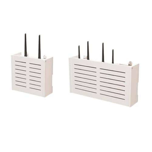 Wrtysully Wandmontierte Aufbewahrungsbox für WLAN-Router - Eleganter Kabel-Organizer Als Heimdekoration von Wrtysully