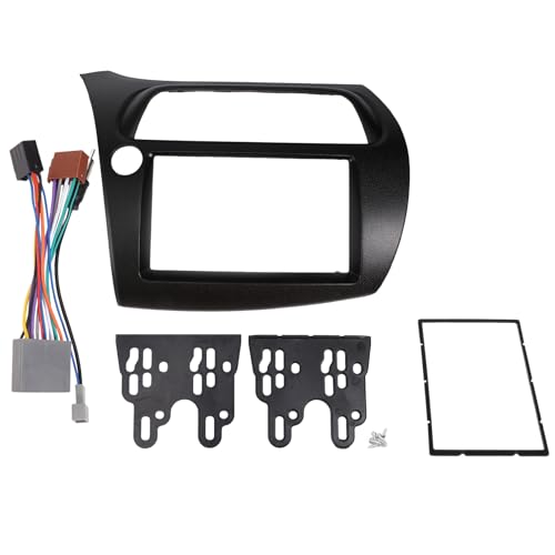 Wrtysully für Doppel Din Fascia Radio Dvd Stereo Cd Panel Dash Installation Trim Kit Gesicht Rahmen LüNette mit Kabelbaum (178X102Mm) von Wrtysully