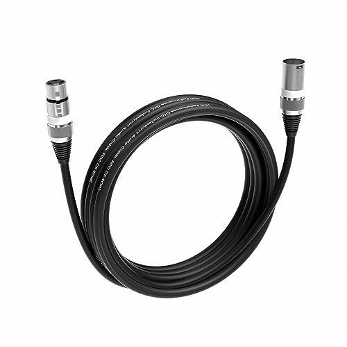 Wrugste XLR Kabel Premium Symmetrisches XLR Mikrofonkabel,5M 1Stück 3-Pin XLR Stecker auf Buchse DMX Mikrofonkabel für Studioaufnahmen und Live-Produktion von Wrugste