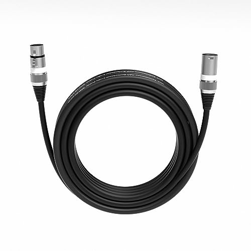 Wrugste XLR Kabel Premium Symmetrisches XLR Mikrofonkabel,7.5M 1Stück 3-Pin XLR Stecker auf Buchse DMX Mikrofonkabel für Studioaufnahmen und Live-Produktion von Wrugste