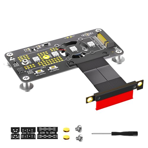 Wsdsgz NGFFs NVME Key M Festplatten Zu PCIE 4-Verlängerungskabel Mit Magnetpad Unterstützen 2230/2242/2260/2280-Festplatten Wsdsgz NGFFs NVME Key M Festplatten Zu PCIE 4-Verlängerungskabel Mit Magnetpad Unterstützen 2230/2242/2260/2280-Festplatten von Wsdsgz