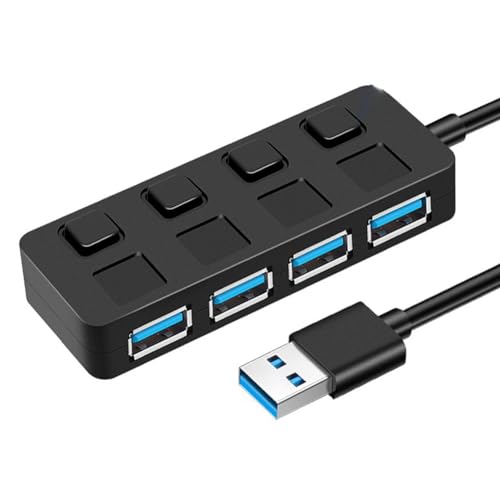 Wsidrnty 4-Port-Taste, USB3.0, HUB, Switch, USB, Splitter1, ein 4-Hub, Type-C Extender für Laptop-Zubehör, B von Wsidrnty