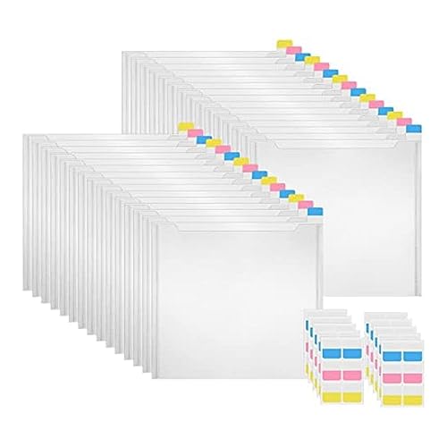 Wsidrnty Aufbewahrungsbox aus Papier für Sammelalben, 30 Stück, mit Aufklebern, Index-Etiketten, Aufbewahrung von Bastelpapier für Fotos, Dateien, Vinylpapier von Wsidrnty
