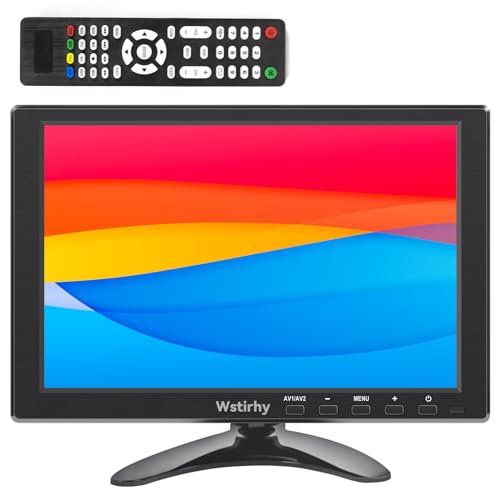 Wstirhy 10,1 Zoll Monitor 1920x1200 IPS LED Bildschirm Kleiner Monitor mit HDMI VGA AV BNC USB, CCTV Monitor für PC, Computer, integrierter Lautsprecher von Wstirhy