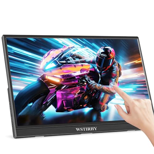Wstirhy Portable Touchscreen Monitor 15,6 Zoll FHD 1080P IPS Berührungs Bildschirm Tragbarer Monitor mit USB C HDMI, 99% sRGB/HDMI/Typ C 3.1, integrierter Lautsprecher Wstirhy Portable Touchscreen Monitor 15,6 Zoll FHD 1080P IPS Berührungs Bildschirm Tragbarer Monitor mit USB C HDMI, 99% sRGB/HDMI/Typ C 3.1, integrierter Lautsprecher von Wstirhy