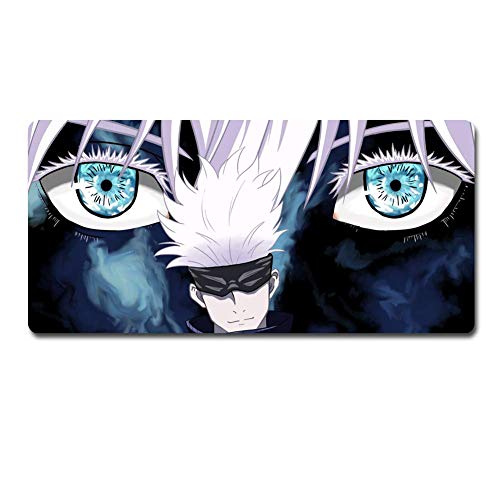 XXL Mousepad，Gaming Mauspad, Jujutsu Kaisen Satoru Gojo Mauspad Anwenden Anime Mauspad Große Mauspad Gamer Große Maus Matte Computer Schreibtisch Matte XXL Keyboard Pad (60 cm35cm) von Wtbew-u