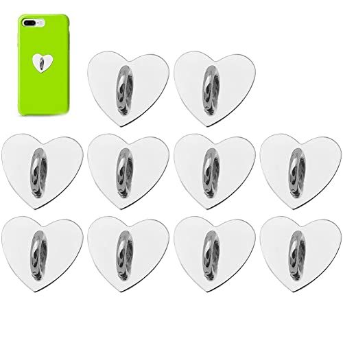 10pcs Handy Finger Ring Kleber Metall Phone Finger Grip Loop Ständer Herz Griffhalter Telefon Charme Haken Für DIY Hanging Supplies von Wudaizhi