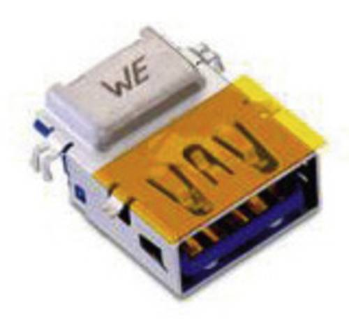 Würth Elektronik USB 3.0 Typ A liegend invertiert mit Versatz 1.75mm WR-COM Buchse, Einbau horizont von Würth Elektronik