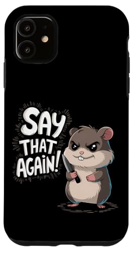 Hamster Wut Lustiger Humor Hülle für iPhone 11 Hamster Wut Lustiger Humor Hülle für iPhone 11 von Wütendes Geschenk Nagetier Sarkastisches Meme