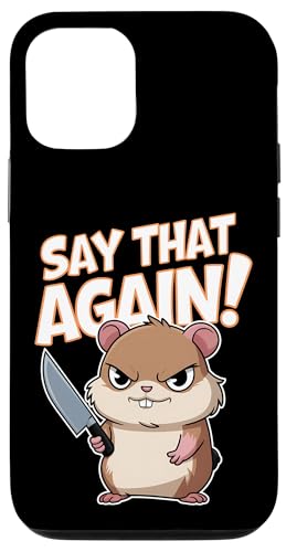 Hamster Wut Lustiger Humor Hülle für iPhone 12/12 Pro von Wütendes Geschenk Nagetier Sarkastisches Meme