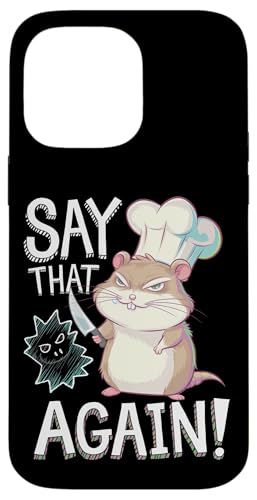 Hamster Wut Lustiger Humor Hülle für iPhone 14 Pro Max von Wütendes Geschenk Nagetier Sarkastisches Meme
