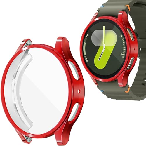Wugongyan Schutzhülle für Samsung Galaxy Watch 7, 40 mm, 44 mm, flexibel, weiches TPU, Rundumschutz, Gesichtsabdeckung für Galaxy Watch 7, Zubehör, Rot, 44 mm Wugongyan Schutzhülle für Samsung Galaxy Watch 7, 40 mm, 44 mm, flexibel, weiches TPU, Rundumschutz, Gesichtsabdeckung für Galaxy Watch 7, Zubehör, Rot, 44 mm von Wugongyan