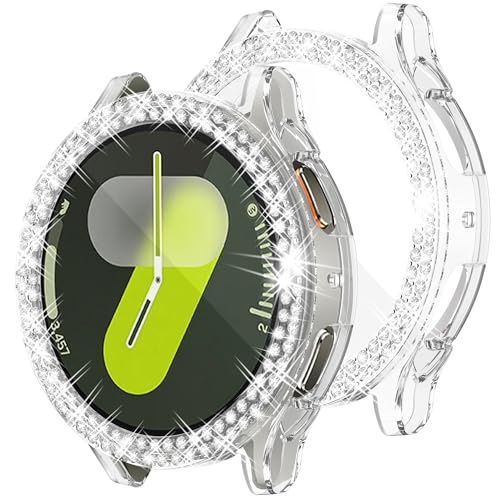 Wugongyan Schutzhülle kompatibel mit Samsung Galaxy Watch 7, 40 mm, 44 mm, Displayschutzfolie, glitzernd, zweireihig, Kristalldiamanten, flexibles TPU, Galaxy Watch 7, Gesichtsabdeckung, Zubehör Wugongyan Schutzhülle kompatibel mit Samsung Galaxy Watch 7, 40 mm, 44 mm, Displayschutzfolie, glitzernd, zweireihig, Kristalldiamanten, flexibles TPU, Galaxy Watch 7, Gesichtsabdeckung, Zubehör von Wugongyan