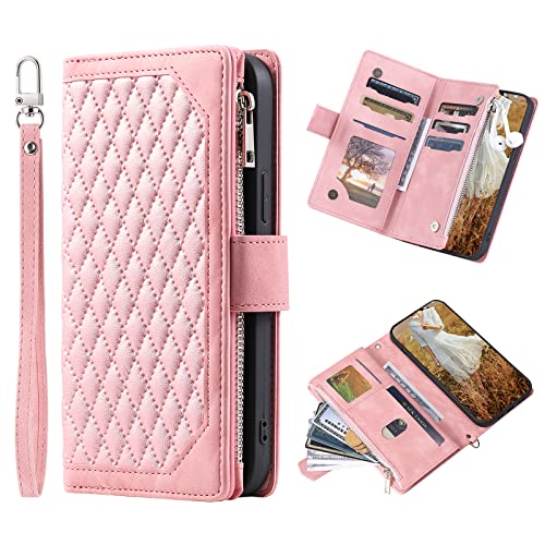 Samsung A13 Handyhülle Reißverschlusstasche Flip Stoßfest Leder Folio Wallet Case mit 6 Kartenfächern Ständer Silikon Bumper Reißverschluss Cover für Samsung Galaxy A13 4G Hülle Mädchen Frauen, Samsung A13 Handyhülle Reißverschlusstasche Flip Stoßfest Leder Folio Wallet Case mit 6 Kartenfächern Ständer Silikon Bumper Reißverschluss Cover für Samsung Galaxy A13 4G Hülle Mädchen Frauen, von Wuhaizher