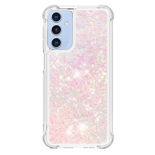 Samsung A15 5G Hülle Glitzer, 3D Bling Sparkle Treibsand Fließende Flüssigkeit Klar Transparent TPU Gel Silikon Stoßfest Schutzhülle für Samsung Galaxy A15 5G Cover Mädchen, Silber & Rosa Samsung A15 5G Hülle Glitzer, 3D Bling Sparkle Treibsand Fließende Flüssigkeit Klar Transparent TPU Gel Silikon Stoßfest Schutzhülle für Samsung Galaxy A15 5G Cover Mädchen, Silber & Rosa von Wuhaizher