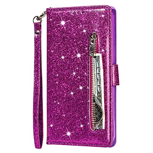 Schutzhülle für Samsung Galaxy A12 / M12, mit Reißverschluss, Glitzer, Glitzer, Flip, stoßfest, Leder, Folio-Brieftaschenhülle mit Ständer, Silikon, Stoßschutz, Schutzhülle für Samsung A12 / M12, für Schutzhülle für Samsung Galaxy A12 / M12, mit Reißverschluss, Glitzer, Glitzer, Flip, stoßfest, Leder, Folio-Brieftaschenhülle mit Ständer, Silikon, Stoßschutz, Schutzhülle für Samsung A12 / M12, für von Wuhaizher
