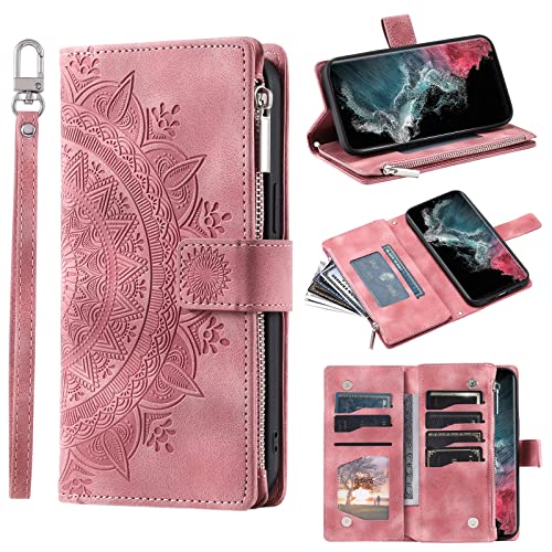 Wuhaizher Schutzhülle für Google Pixel 9A, mit Reißverschluss, stoßfest, Leder, Totem-Brieftaschen-Schutzhülle mit 8 Kartenfächern, Ständer, Silikon, mit Reißverschluss, Rosa Wuhaizher Schutzhülle für Google Pixel 9A, mit Reißverschluss, stoßfest, Leder, Totem-Brieftaschen-Schutzhülle mit 8 Kartenfächern, Ständer, Silikon, mit Reißverschluss, Rosa von Wuhaizher