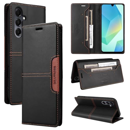 Wuhaizher Schutzhülle für Samsung A16 5G, RFID-blockierend, Klapphülle, Leder, Brieftaschen-Schutzhülle mit Kartenhalter, Ständer, Silikon, stoßfest, Schwarz Wuhaizher Schutzhülle für Samsung A16 5G, RFID-blockierend, Klapphülle, Leder, Brieftaschen-Schutzhülle mit Kartenhalter, Ständer, Silikon, stoßfest, Schwarz von Wuhaizher
