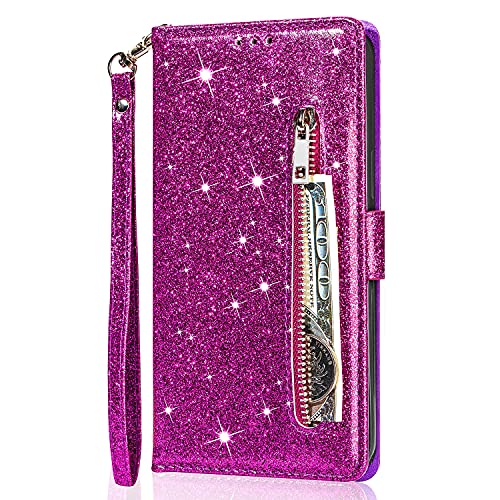 Wuhaizher Schutzhülle für Samsung S24 FE mit Reißverschluss, Glitzer, Klapphülle, stoßfest, Leder, Brieftaschen-Schutzhülle mit Ständer, Silikon, Stoßschutz, Handyhülle für Samsung Galaxy S24 FE, Lila Wuhaizher Schutzhülle für Samsung S24 FE mit Reißverschluss, Glitzer, Klapphülle, stoßfest, Leder, Brieftaschen-Schutzhülle mit Ständer, Silikon, Stoßschutz, Handyhülle für Samsung Galaxy S24 FE, Lila von Wuhaizher