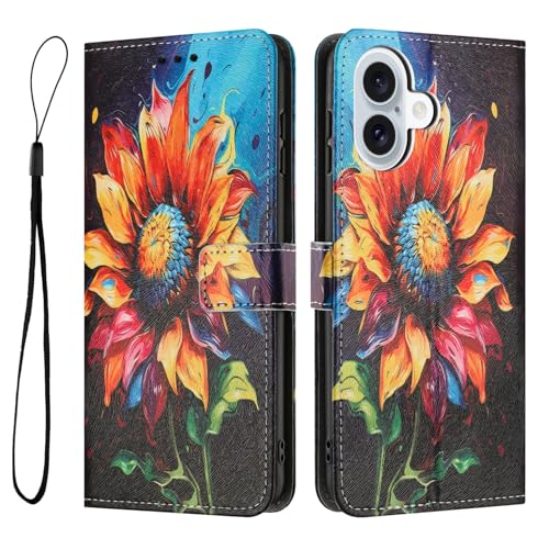 Wuhaizher Schutzhülle für iPhone 16, stoßfest, Klapphülle, Leder, Brieftaschenhülle für Mädchen und Frauen, mit Kartenhalter, Ständer, magnetische Silikon-Rückseite, Handyhülle für iPhone 16 Wuhaizher Schutzhülle für iPhone 16, stoßfest, Klapphülle, Leder, Brieftaschenhülle für Mädchen und Frauen, mit Kartenhalter, Ständer, magnetische Silikon-Rückseite, Handyhülle für iPhone 16 von Wuhaizher