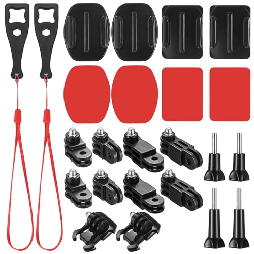 12-in-1 Kompatibel mit Gopro Klebepads, für GoPro Helmhalterung Zubehör, für Go Pro Halterung, Flache Gebogene Klebehalterungen Kompatibel mit GoPro Hero Session 4/3/3+/2 DJI Osmo Action Kameras von Wukemaoyi