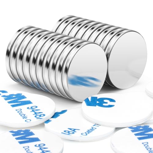 Wukong 20mm x 2mm Neodym Magnete Extra Stark Pack of 20 Mini Runde Neodymium Magnets (20, 20x2mm | Silber) von Wukong