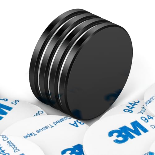 Wukong 32×3mm Neodym Magnete, 4 Stück Schwarz Magnete Selbstklebend Stark, Extra Starke Magneten, Magnete zum Kleben für Magnettafel, Holzbretter und Fliesen Wukong 32×3mm Neodym Magnete, 4 Stück Schwarz Magnete Selbstklebend Stark, Extra Starke Magneten, Magnete zum Kleben für Magnettafel, Holzbretter und Fliesen von Wukong
