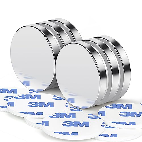 Wukong Neodym Magnete Selbstklebend Extra Stark 20x4mm | 6 Stück, Mini Runde Magnete Heavy Duty für Magnettafel Whiteboard Kühlschrank von Wukong