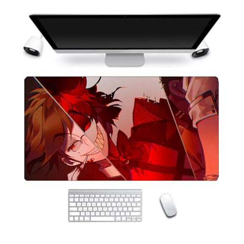 Hazbin Hotel Mauspad Anime Alastor/Angel Dust/Vaggie Mousepad Rutschfestem Gummiboden mit Genähten Kanten Büro und Zuhause (Type 5, 80 * 30CM) von Wulachaka