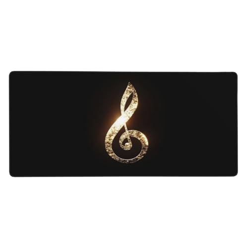 Schwarz Mauspad XXL Gaming 800x300x3 mm, Mauspad Groß Musik Mousepad mit Anti Rutsch Basis Resistent Weiche Oberfläche, Verbesserung Präzision Geschwindigkeit der Büroarbeit, Desk Mat Dekorieren-L527 von Wuleogxi