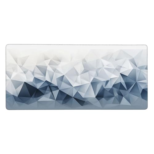 Weiß Mauspad XXL Gaming 1200x600x3 mm, Mauspad Groß Blau Mousepad mit Anti Rutsch Basis und Wasser Resistent Oberfläche, Verbesserung Präzision und Geschwindigkeit der Büroarbeit, Desk Mat-LG1036 von Wuleogxi