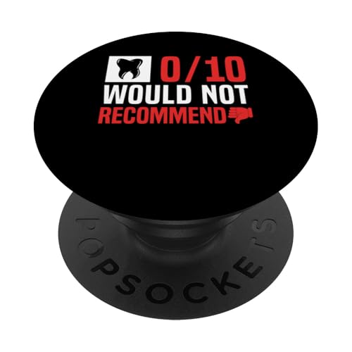 0/100 Would Not Recommend Root Canal Survivor Dentist PopSockets Klebender PopGrip 0/100 Would Not Recommend Root Canal Survivor Dentist PopSockets Klebender PopGrip von Wurzelbehandlung Zahnarzt Designs Ideen