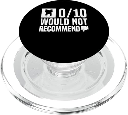 0/100 Would Not Recommend Root Canal Survivor Dentist PopSockets PopGrip für MagSafe 0/100 Would Not Recommend Root Canal Survivor Dentist PopSockets PopGrip für MagSafe von Wurzelbehandlung Zahnarzt Designs Ideen