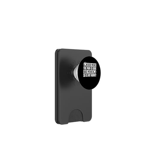 Good News The Pain Is Gone Root Canal Survivor Dentist PopSockets PopWallet für MagSafe von Wurzelbehandlung Zahnarzt Designs Ideen