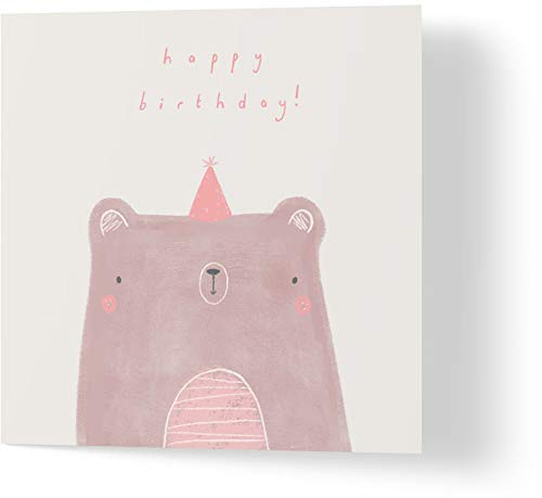 Wuzci Beth Fletcher Geburtstagskarte Happy Birthday!, Bär, 150 mm Länge x 150 mm Breite von Wuzci