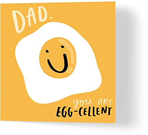 Wuzci Geburtstagskarte "Dad, You Are Egg-Cellent", 150 mm Länge x 150 mm Breite von Wuzci